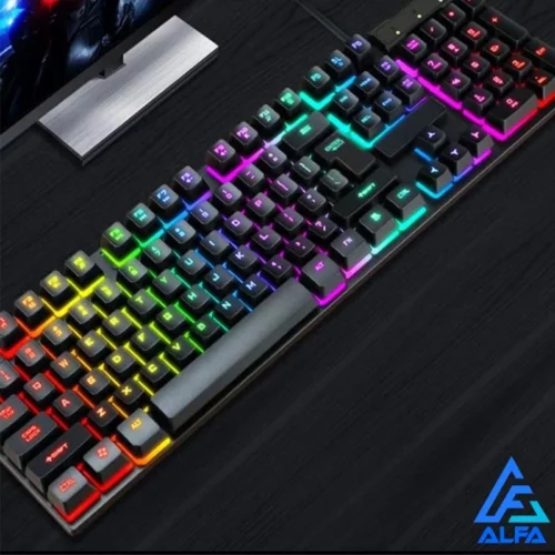 teclado gamer semi mecânico RGB