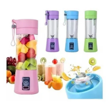 Mini Liquidificador USB 6 Lâminas Portátil Recarregável
