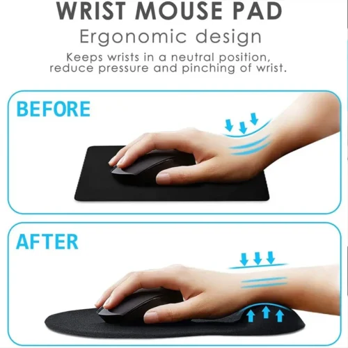 Mouse Pad Confortável Antiderrapante com Suporte de Pulso - Imagem 4