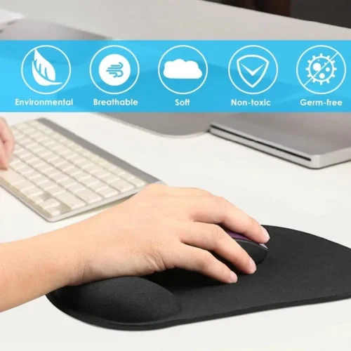 Mouse Pad Confortável Antiderrapante com Suporte de Pulso - Imagem 2