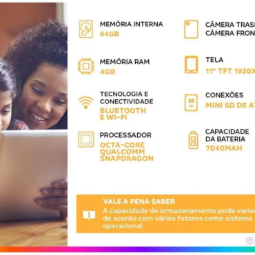 Especificação Tablet Samsung Galaxy Tab A9+