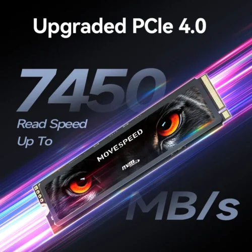SSD MOVESPEED 7450MB/s NVMe M.2 2280 PCIe 4.0 - Imagem 2
