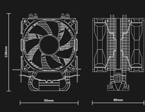 Air Cooler Duplo PC CPU RGB Intel Amd Tamanho