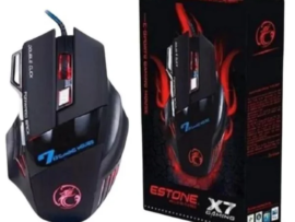 Mouse Gamer LED Laser X7 e sua Embalagem