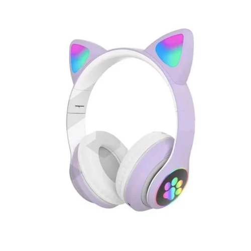 Fone Bluetooth Rosa Orelha De Gatinho 5.0