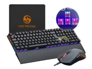 Kit Teclado Mecânico e Mouse DPI 7200 ABNT2 e Mouse Pad