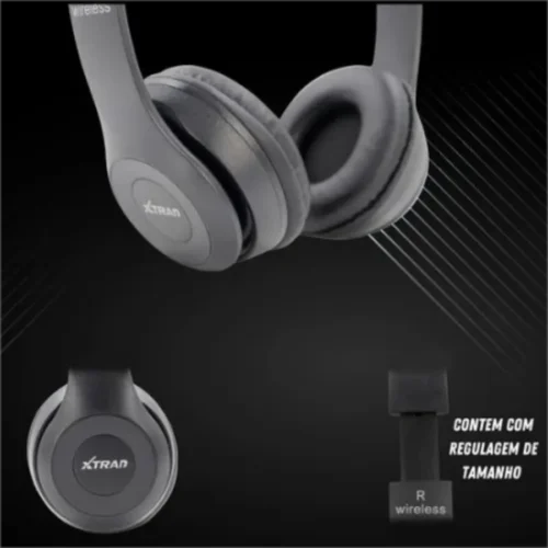 Fone De Ouvido Sem Fio Bluetooth Regulagem de Tamanho