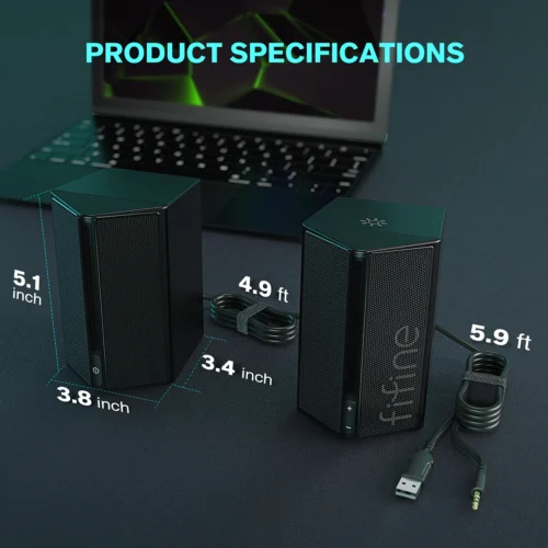 Caixa de Som FIFINE Som Surround RGB Especificação