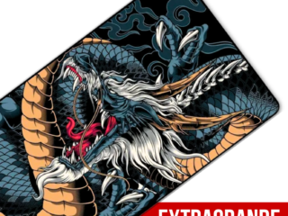 Mousepad Gamer Extra Grande 90x40 cm Dragão Azul Base Antiderrapante