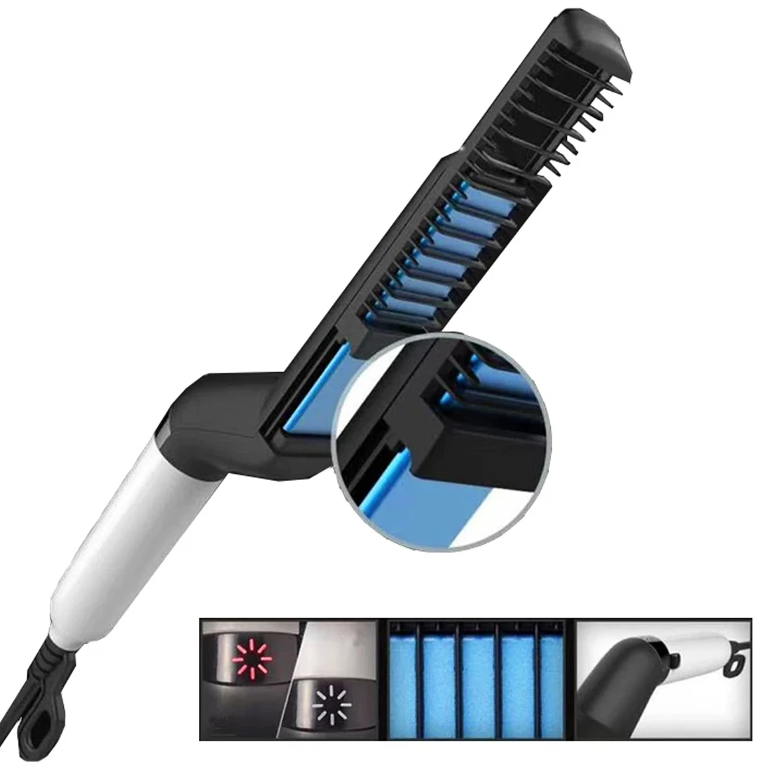 Escova de Cabelo Elétrica Multifuncional Masculina - Imagem 4