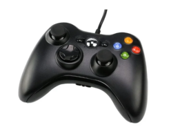 Controle De Xbox 360 Com Fio Preto