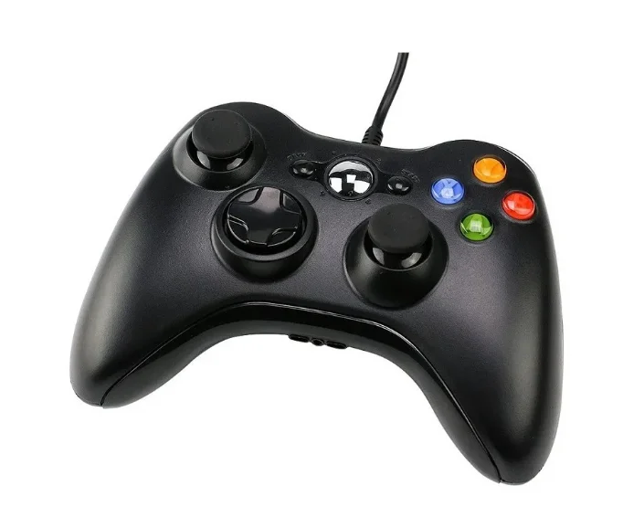 Controle De Xbox 360 Com Fio Preto