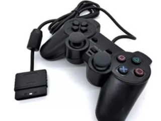 Controle PS2 Com Fio Cor Preto Fosco Design