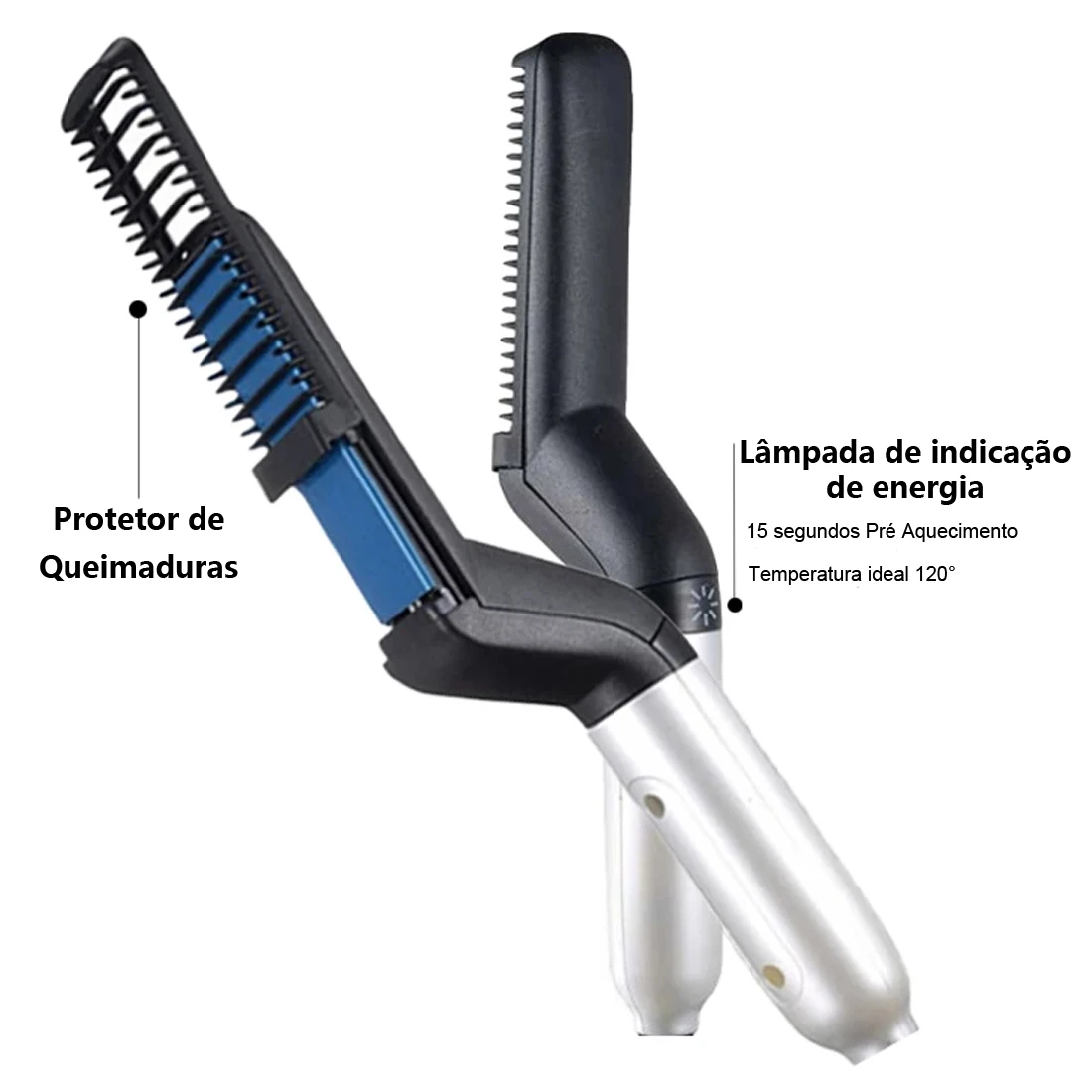 Escova de Cabelo Elétrica Multifuncional Masculina - Imagem 3