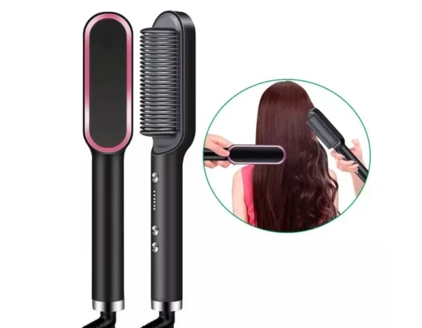 Escova De Cabelo Elétrica 3 em 1 Mulher usando