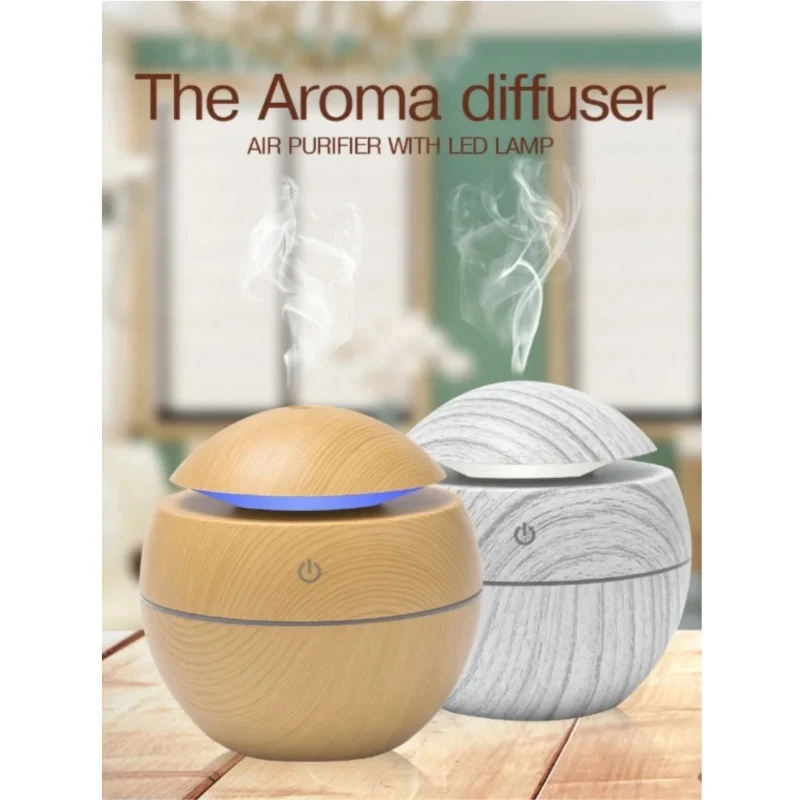 Umidificador de Ar de Madeira Purificador USB Aromaterapia - Imagem 3