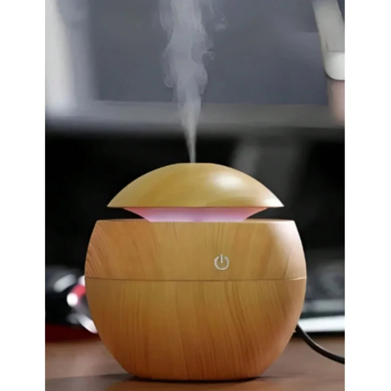 Umidificador de Ar de Madeira Purificador USB Aromaterapia - Imagem 4
