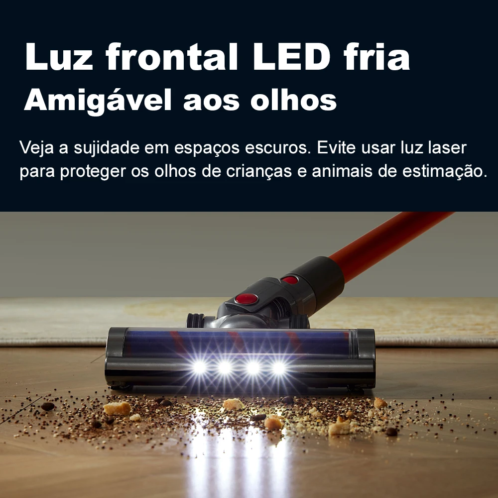 Aspirador de Pó Portátil Sem Fio ABIR VC205 - Sensor de Poeira Inteligente - Tela de Touch LED - Imagem 4