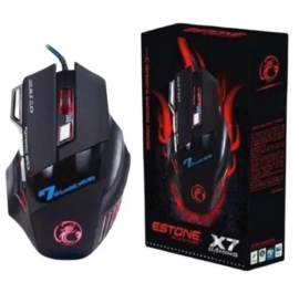 Mouse Gamer X7 RGB – 7 Botões Programáveis, DPI Ajustável e sua Caixa