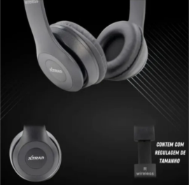 Fone de Ouvido Bluetooth Preto - XTRAD