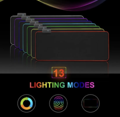 Mouse pad Gamer RGB - 80cm x 30cm Modos de Iluminação