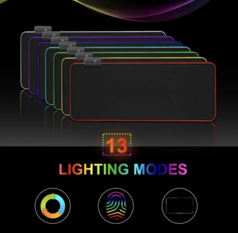 Mouse pad Gamer RGB - 80cm x 30cm Modos de Iluminação