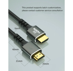 Cabo HDMI 8K 2.1 Ultra High Speed 5m – Suporte a 8K, VRR e Dolby Vision Tamanhos