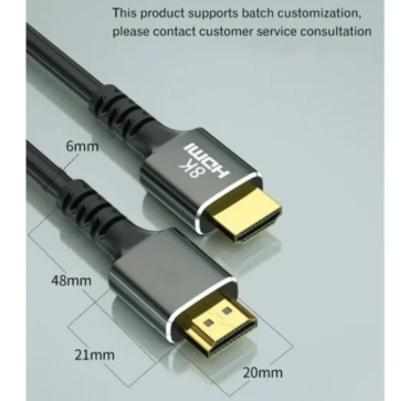 Cabo HDMI 8K 2.1 Ultra High Speed 5m – Suporte a 8K, VRR e Dolby Vision Tamanhos