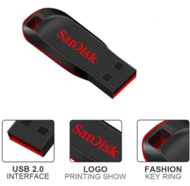 Pen Drive SanDisk 16GB Cruzer Blade Detalhes