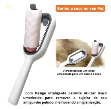 Escova Removedora de Pelos para Cães Detalhes