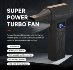 Soprador de Ar Turbo 4ª Geração | Motor Brushless 130.000 RPM | Vento 52m/s