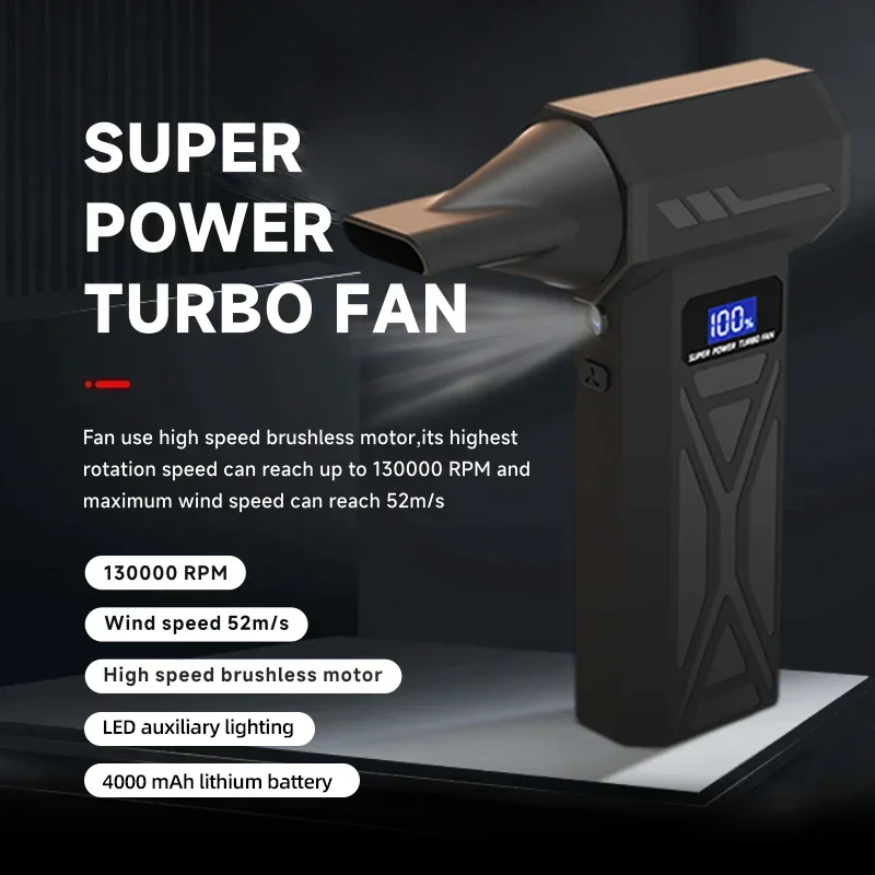 Soprador de Ar Turbo 4ª Geração | Motor Brushless 130.000 RPM | Vento 52m/s 1 Soprador de Ar Turbo 4ª Geração | Motor Brushless 130.000 RPM | Vento 52m/s