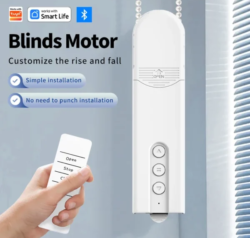 Cortina Elétrica para casa inteligente, com controle remoto bluetooth