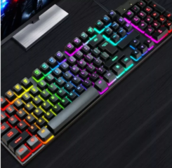 Teclado Gamer Semi Mecânico RGB ABNT2 USB para PC e Notebook