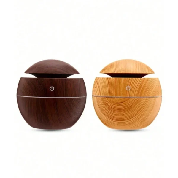 Dois Umidificador USB Ultrassônico Mini com Aromatizador e LED 7 Cores