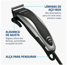 Máquina de Cortar Cabelo Mondial CR-02 Hair Stylo 110V Detalhes