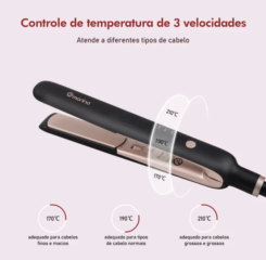 Escova Secadora e Chapinha Profissional Controle de Temperatura