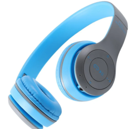 Fone De Ouvido Sem Fio F47 / P47 Dobrável Azul