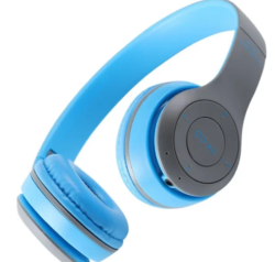 Fone De Ouvido Sem Fio F47 / P47 Dobrável Azul