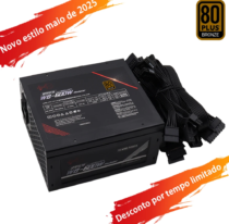 Fonte 600W 80 Plus Bronze APFC Ventilador 120mm Estilo