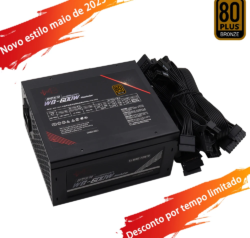 Início 100 Fonte 600W 80 Plus Bronze APFC Ventilador 120mm Estilo