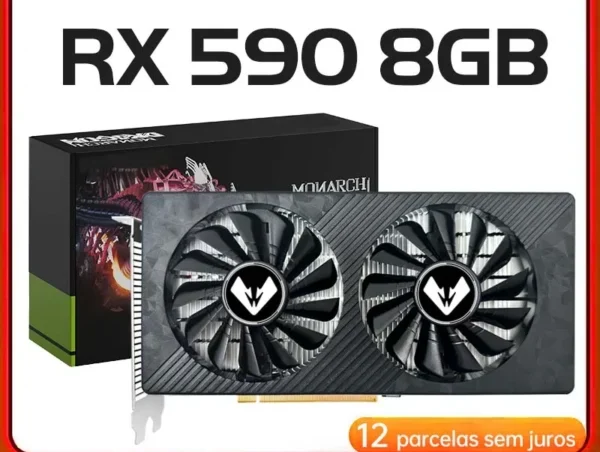 Placa de Vídeo AMD Radeon RX 590 8GB GDDR5 – SOYO Dual Fan, PCI Express 3.0, VR Ready