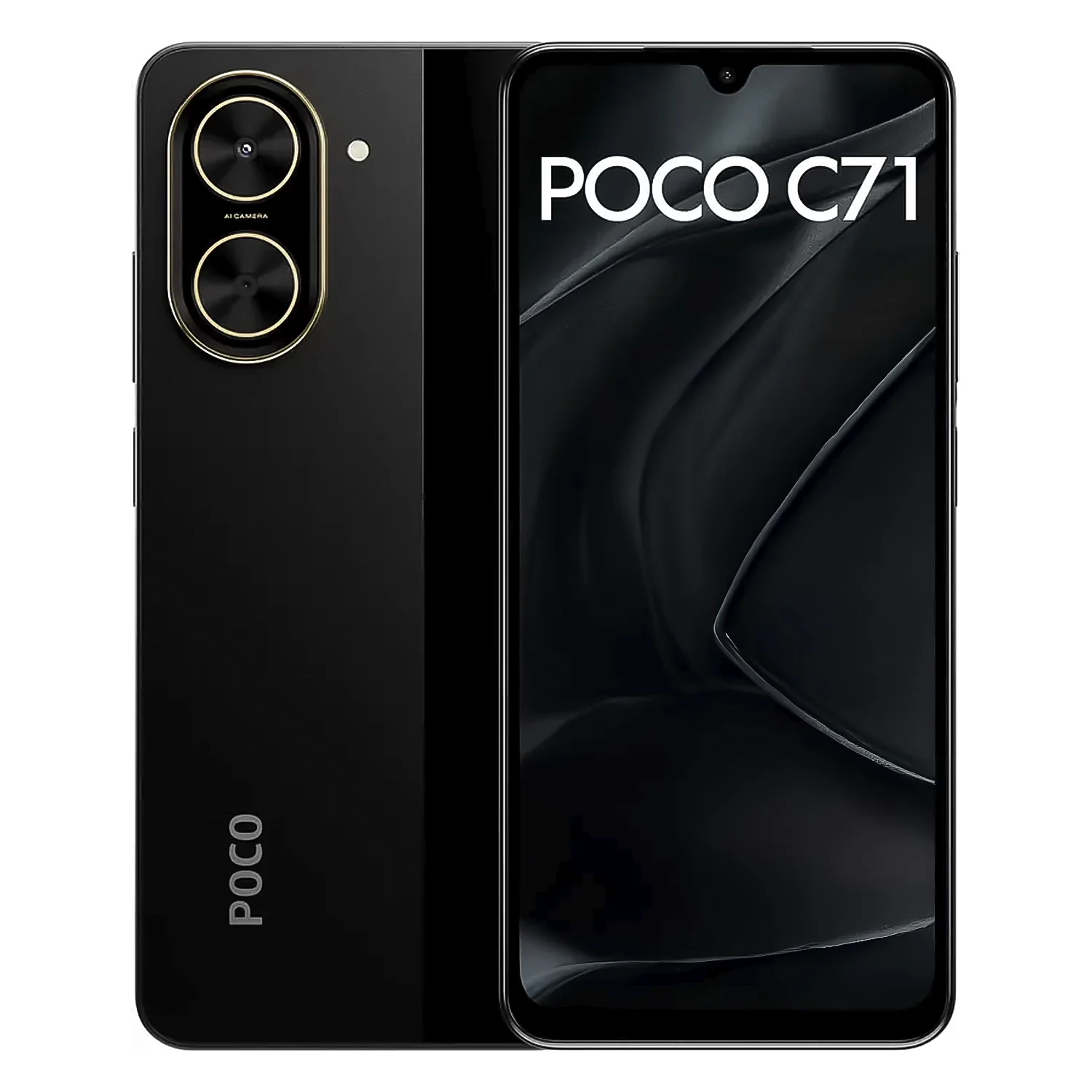 Xiaomi Poco C71 128GB 4GB RAM Tela 120Hz e Câmera 32MP Android 15 (Global) 2 Xiaomi Poco C71 Frente e Verso