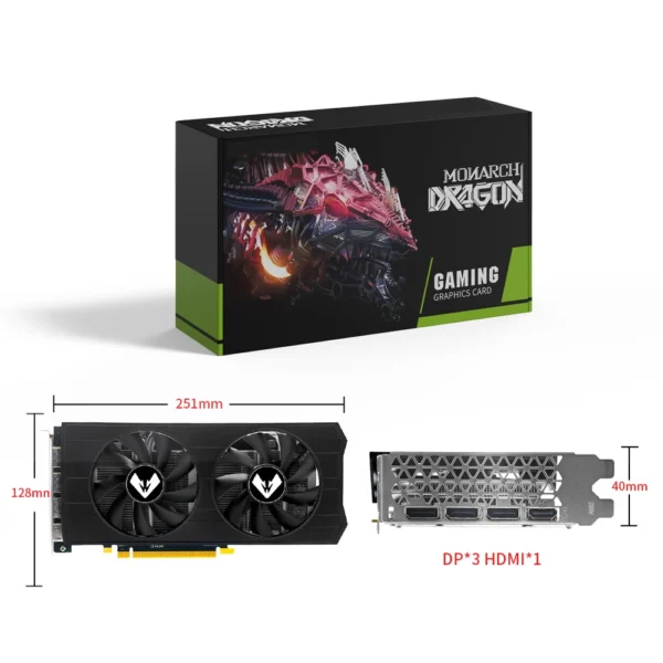 Placa de Vídeo Radeon RX 580 SOYO 8GB GDDR5 Dual Fan VR Ready na Caixa