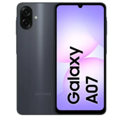 Samsung A07 Smartphone 128GB Preto 4GB RAM 6.7" Display