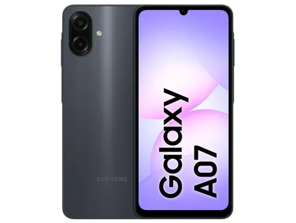 Samsung A07 Smartphone 128GB Black 4GB RAM 6.7″ Display Camera Dual + 8MP Selfie