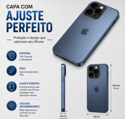Capa Glass para iPhone Vidro Fosco Premium