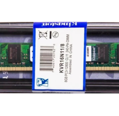 Memória Kingston ValueRAM 8GB DDR3 1600MHz na horizontal