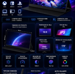 Monitor Portátil Gamer