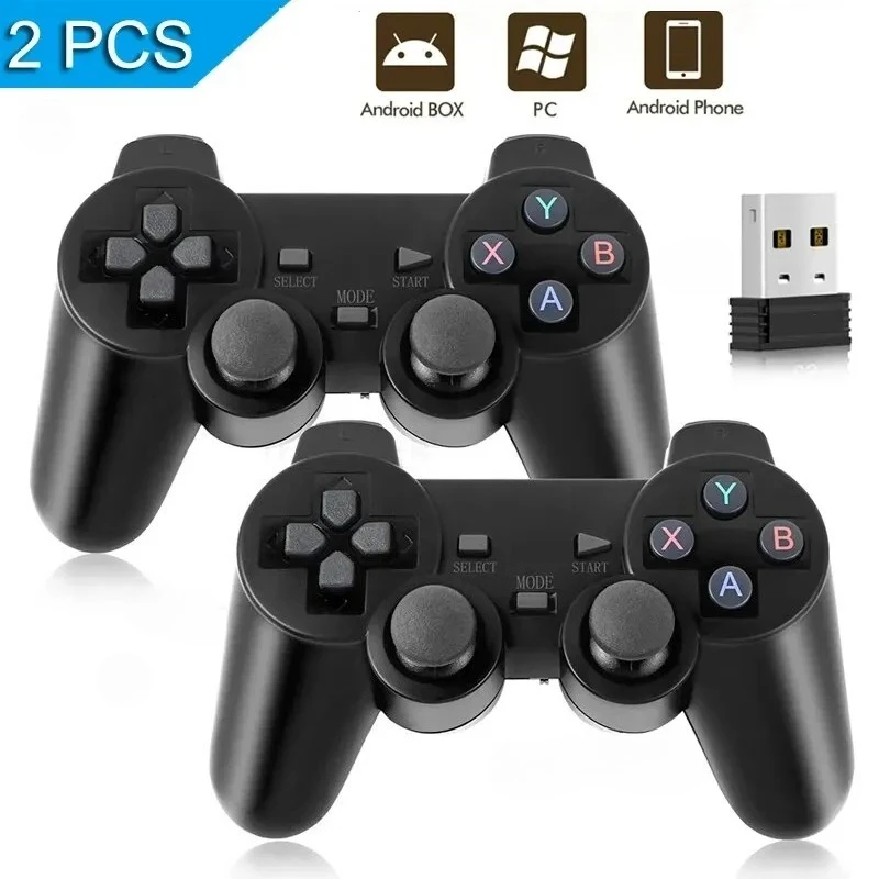 Controle Gamepad Sem Fio 2.4G com Joystick USB para PC, Android TV e Console – Alta Precisão e Baixa Latência